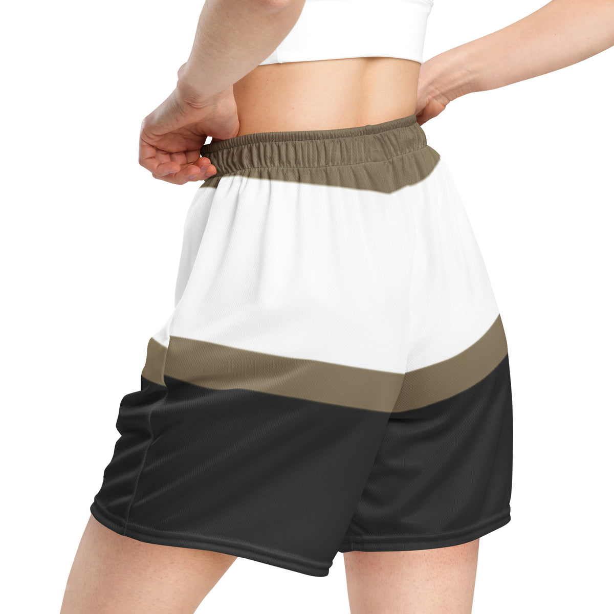 Women's Tri-Tone Athletic Shorts