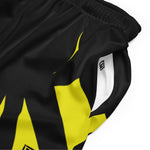 Women's Black & Yellow Athletic Shorts