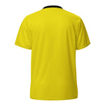 Men's Yellow and Black V-Neck Sports T-Shirt