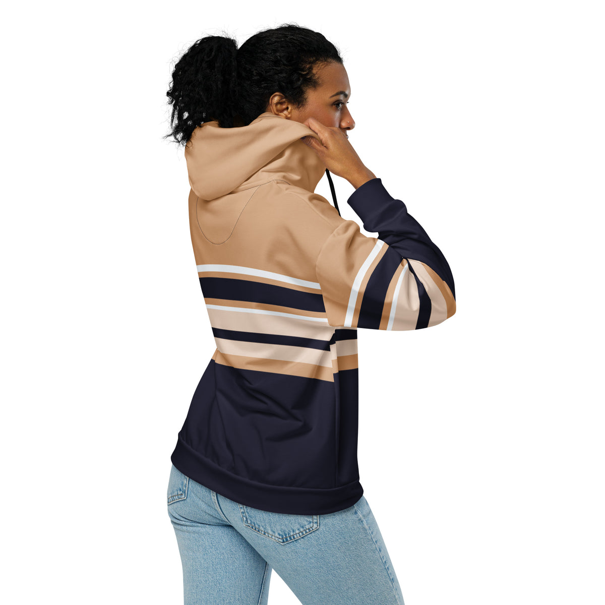 Women’s Striped Zip-Up Hoodie