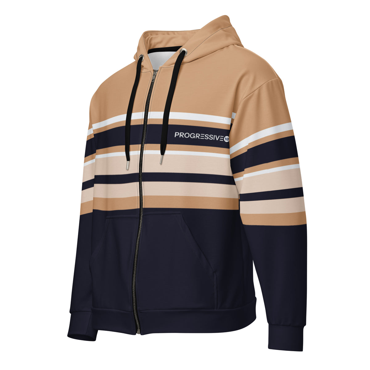 Women’s Striped Zip-Up Hoodie