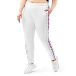 Women’s White Joggers with Side Detail