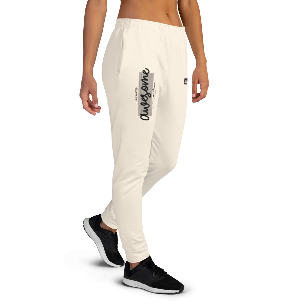Women’s White Motivational Joggers