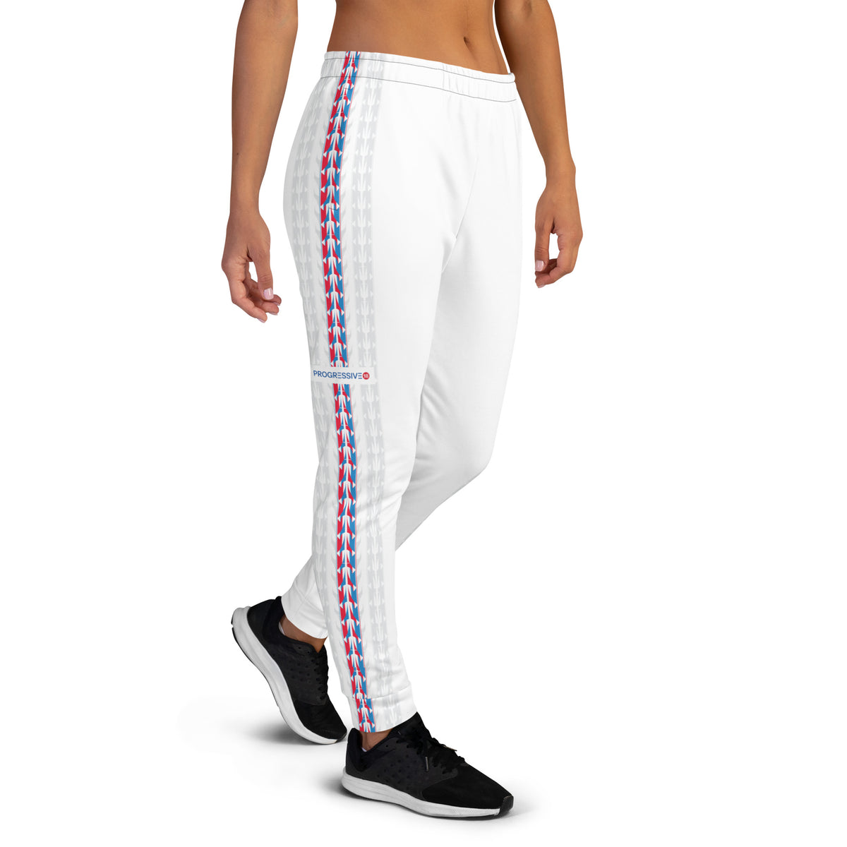 Women’s White Joggers with Side Detail