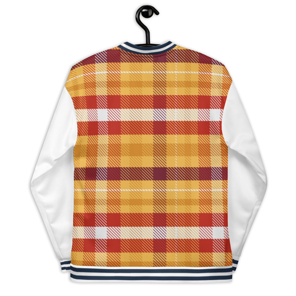 Women's Plaid Print Zip-Up Bomber Jacket