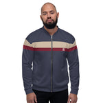 Full Sleeve Unisex Striped Bomber Jacket
