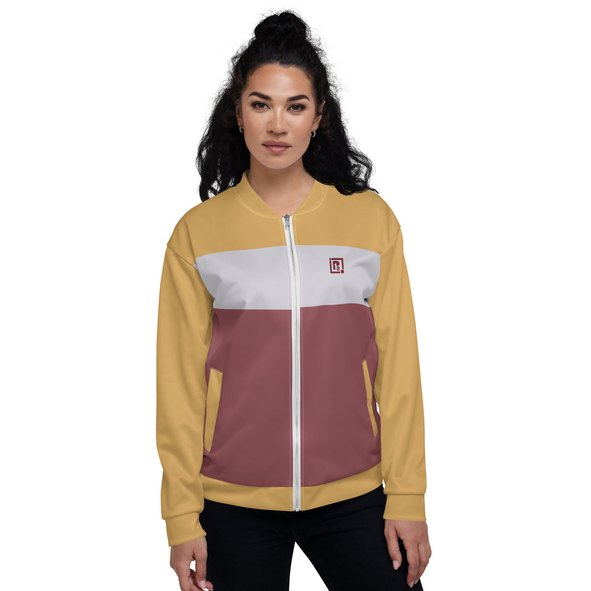 Women's Color Block Bomber Jacket
