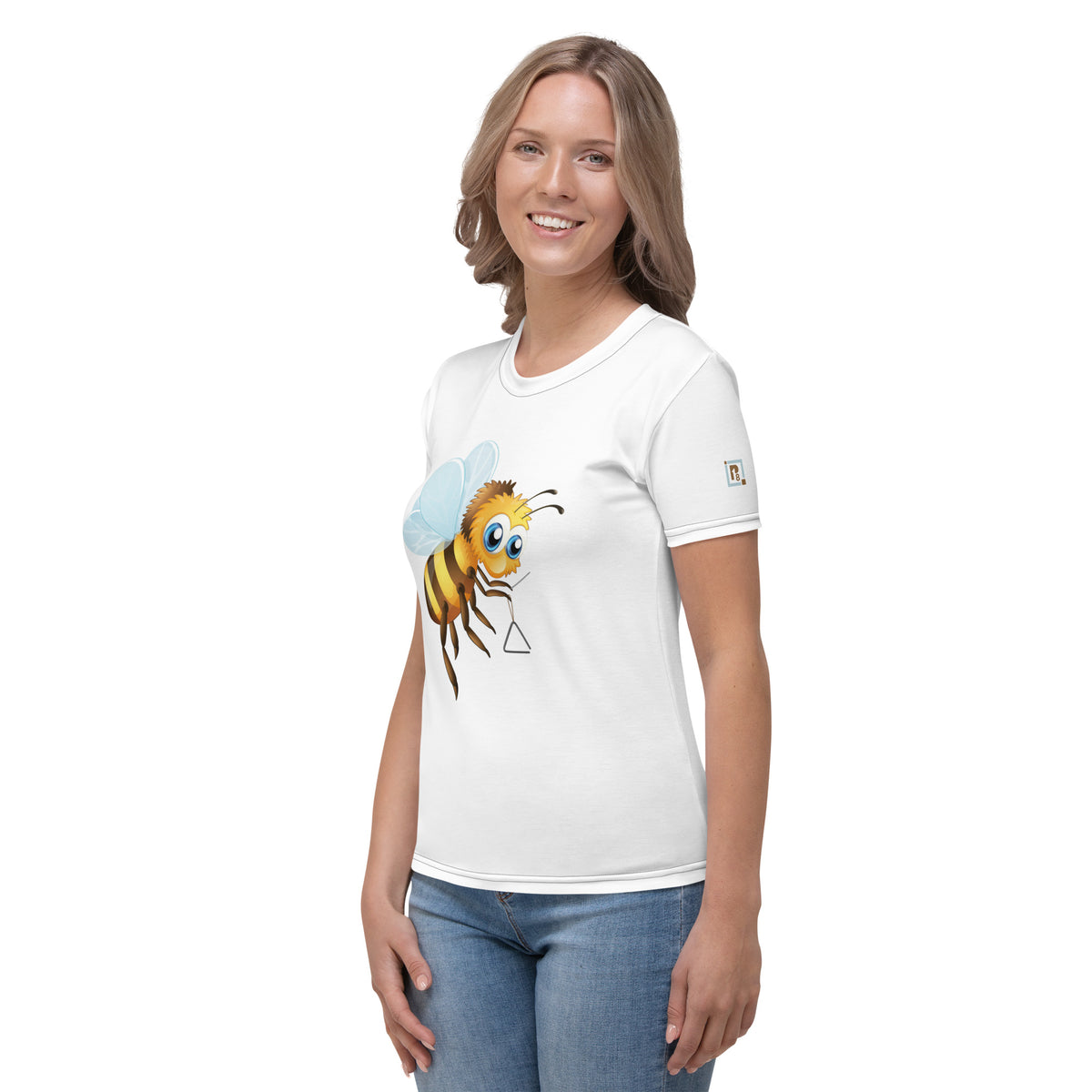 Women’s Cute Bee Graphic T-Shirt – Playful, Soft & Trendy