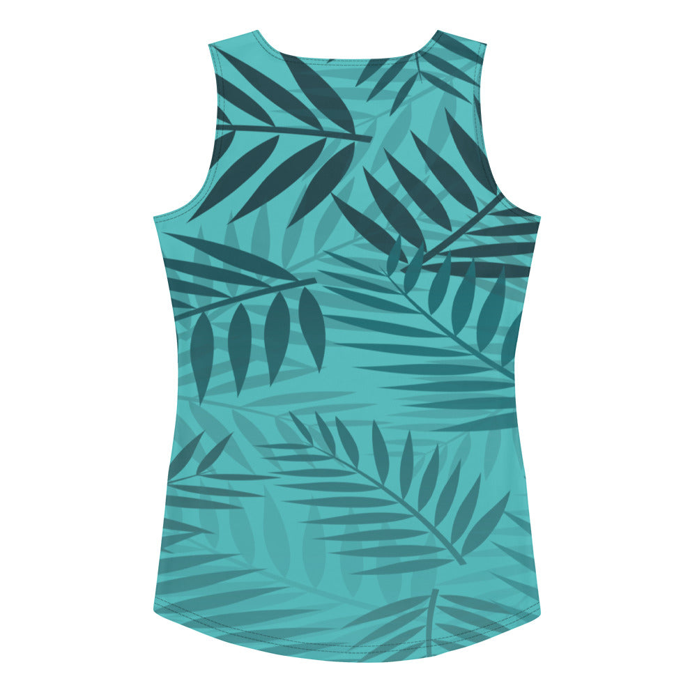 Women's Tropical Palm Print Sleeveless Bodysuit – Chic, Trendy & Comfortable