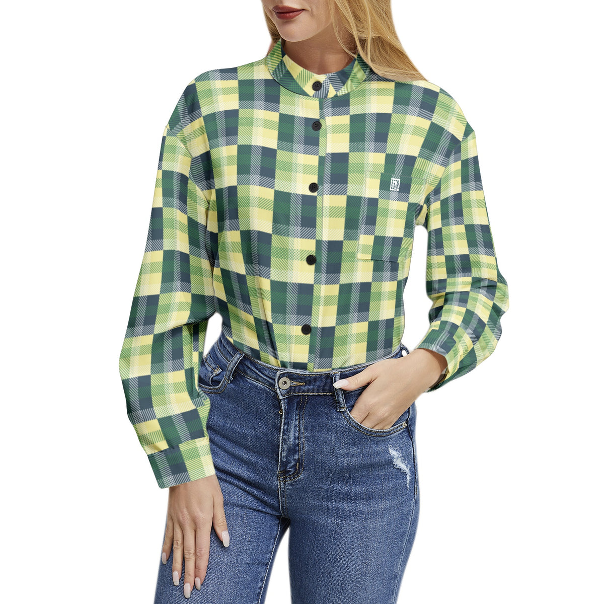 Long Sleeve Button Up Casual Shirt Top