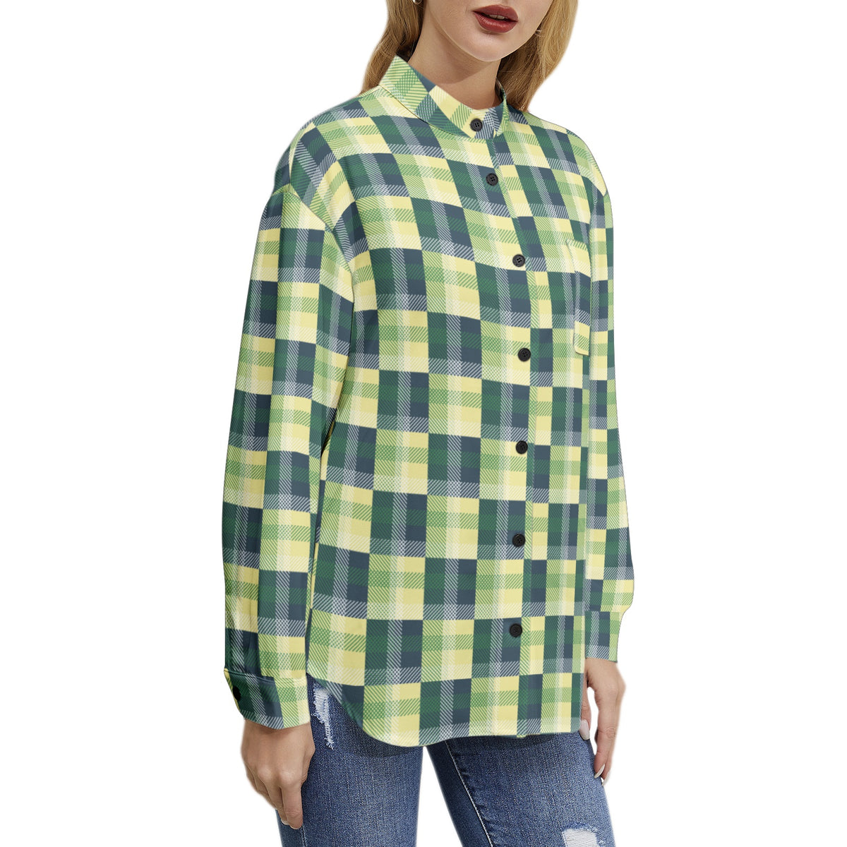 Long Sleeve Button Up Casual Shirt Top