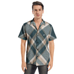 Men's Green Plaid Short Sleeve Shirt