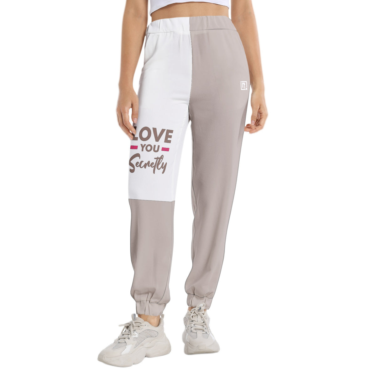Women's Two-Tone Graphic Jogger Sweatpants