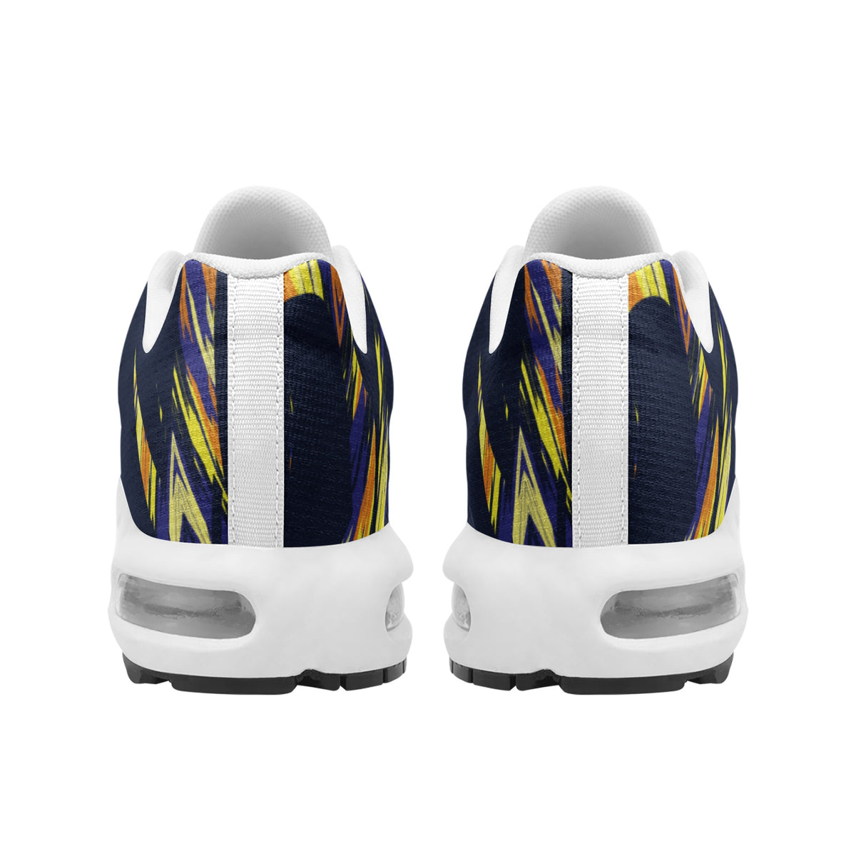 Men’s Navy & Gold Abstract Pattern Athletic Sneakers