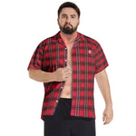 Men’s Red & Black Checkered Short Sleeve Shirt