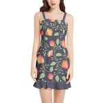 Women’s Strappy Mini Dress – Midnight Garden Bloom Edition by Progressive18