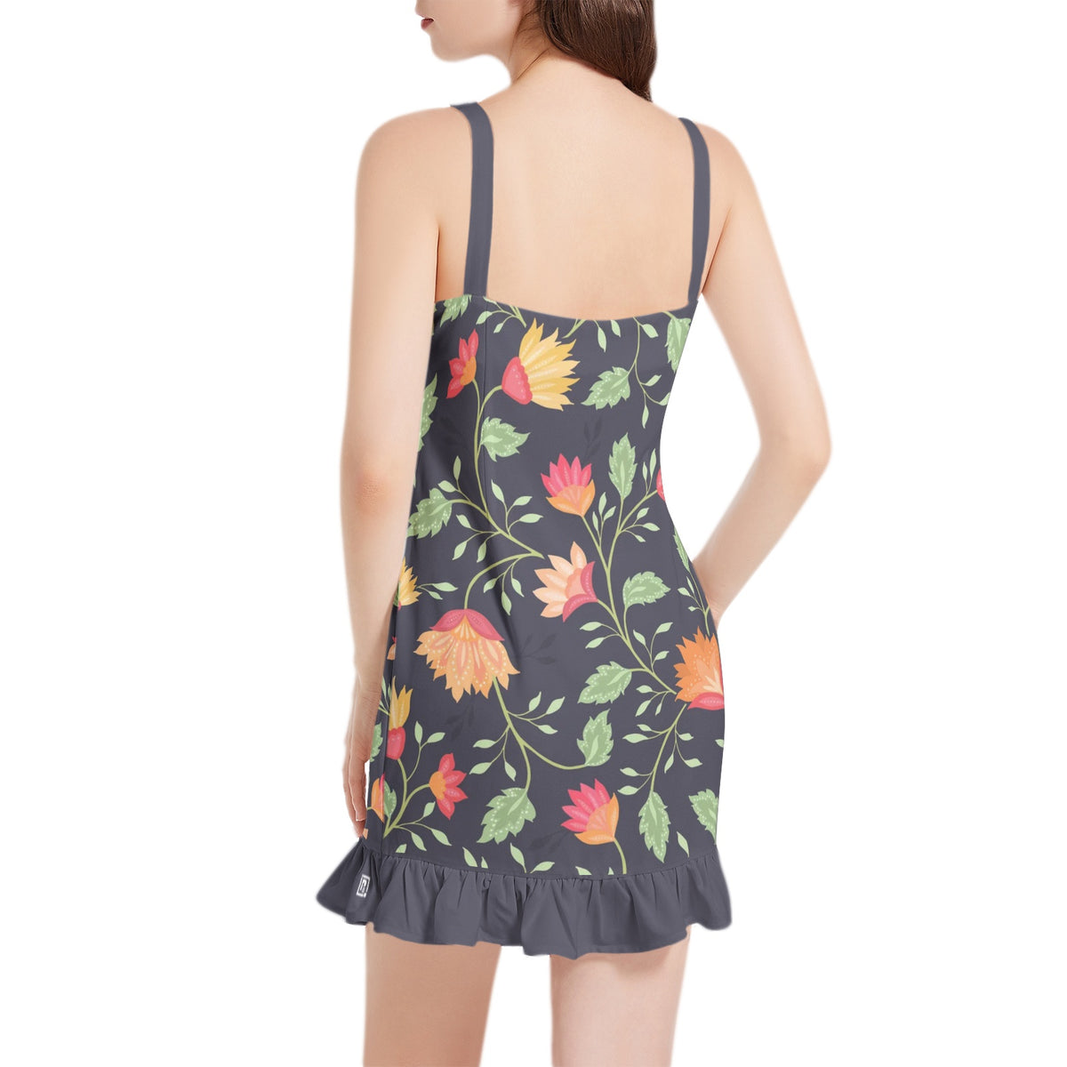 Women’s Strappy Mini Dress – Midnight Garden Bloom Edition by Progressive18
