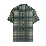 Men’s Short Sleeve Plaid Button-Up Shirt