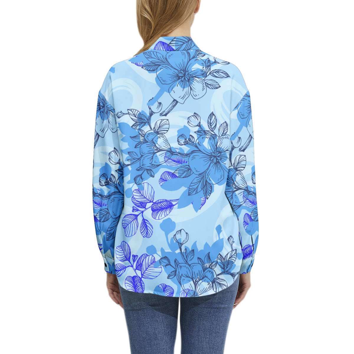 Women’s Floral Print Button-Up Shirt – Elegant, Breezy & Versatile