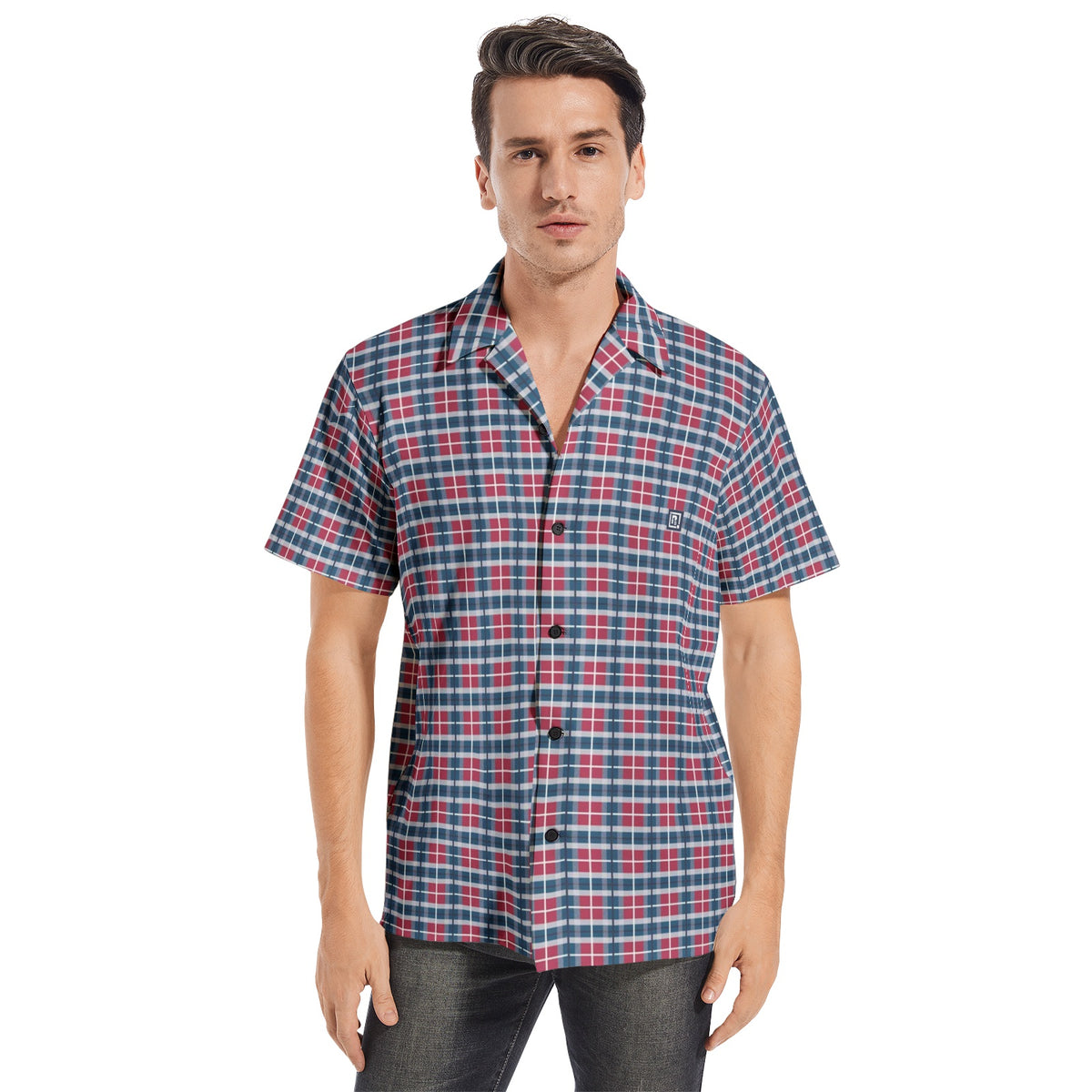 Men's Checkered Short Sleeve Shirt