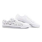 Men's White Doodle Canvas Sneakers