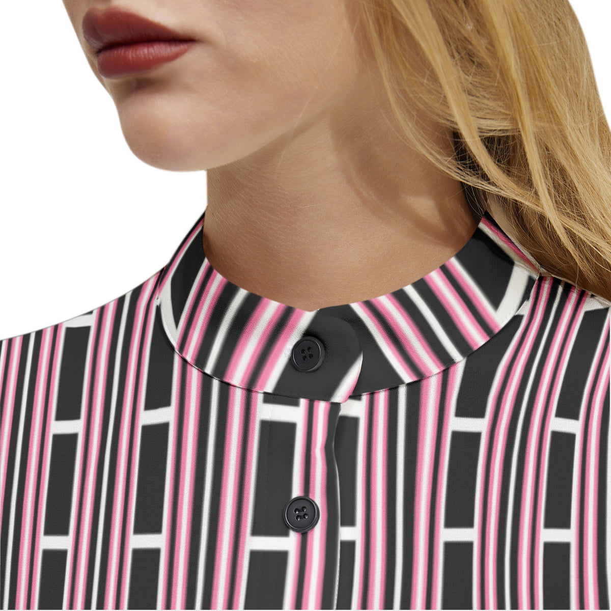 Women’s Striped Button-Up Shirt – Bold, Chic & Versatile