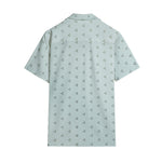 Men’s Short Sleeve Mint Green Printed Shirt