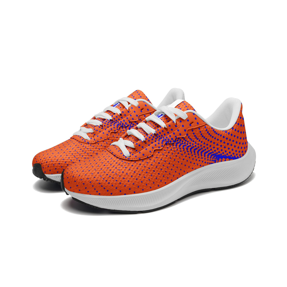 Men’s Orange Dotted Pattern Running Sneakers