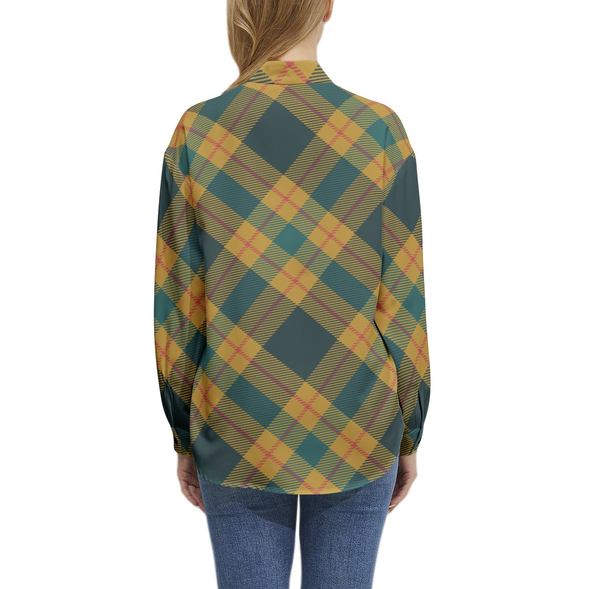 Women’s Mustard Plaid Button-Up Shirt – Chic, Timeless & Comfortable