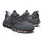 Futuristic High-Performance Sneakers – Gray & White with Transparent Sole