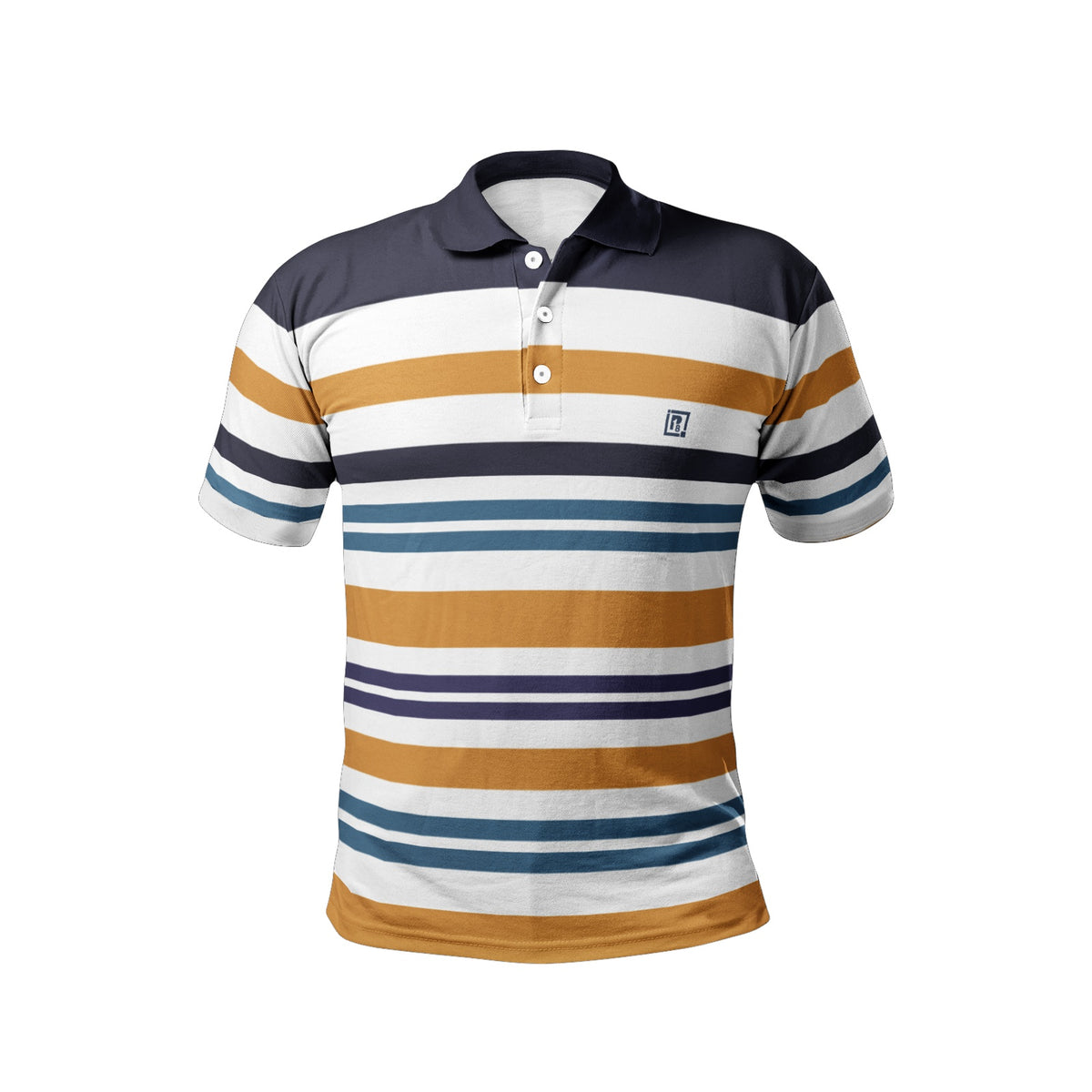 Men’s Multi-Striped Polo T-Shirt