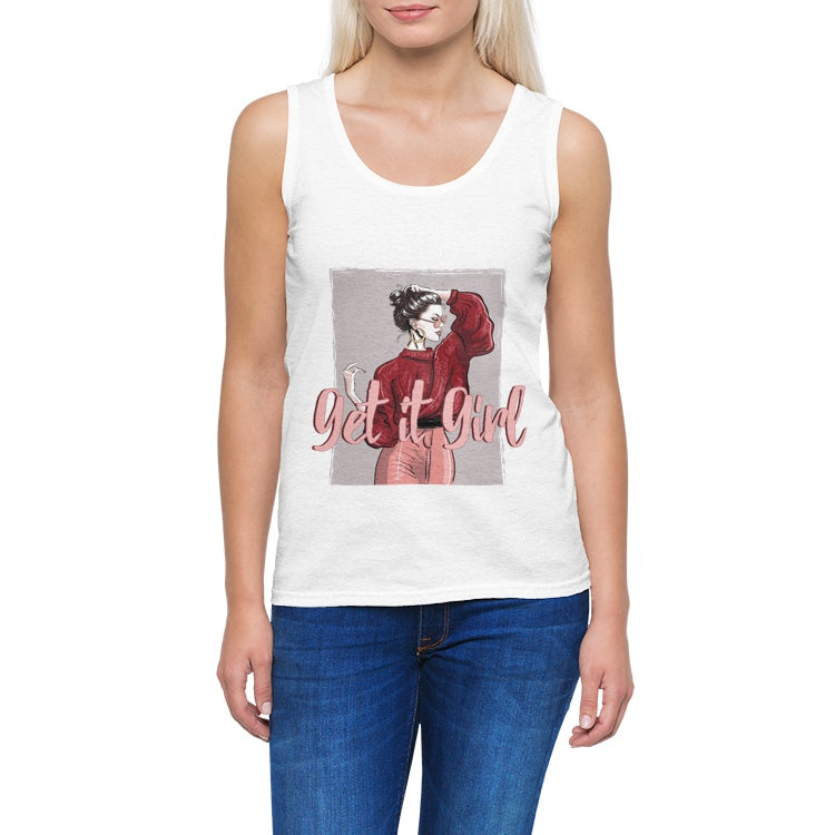 Women's "Get It Girl" Graphic Tank Top – Trendy, Empowering & Stylish