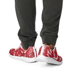 Men’s Red Abstract Running Sneakers