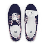 Men's Navy Plaid Canvas Sneakers