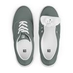 Men's Olive Green Lace-Up Canvas Shoes