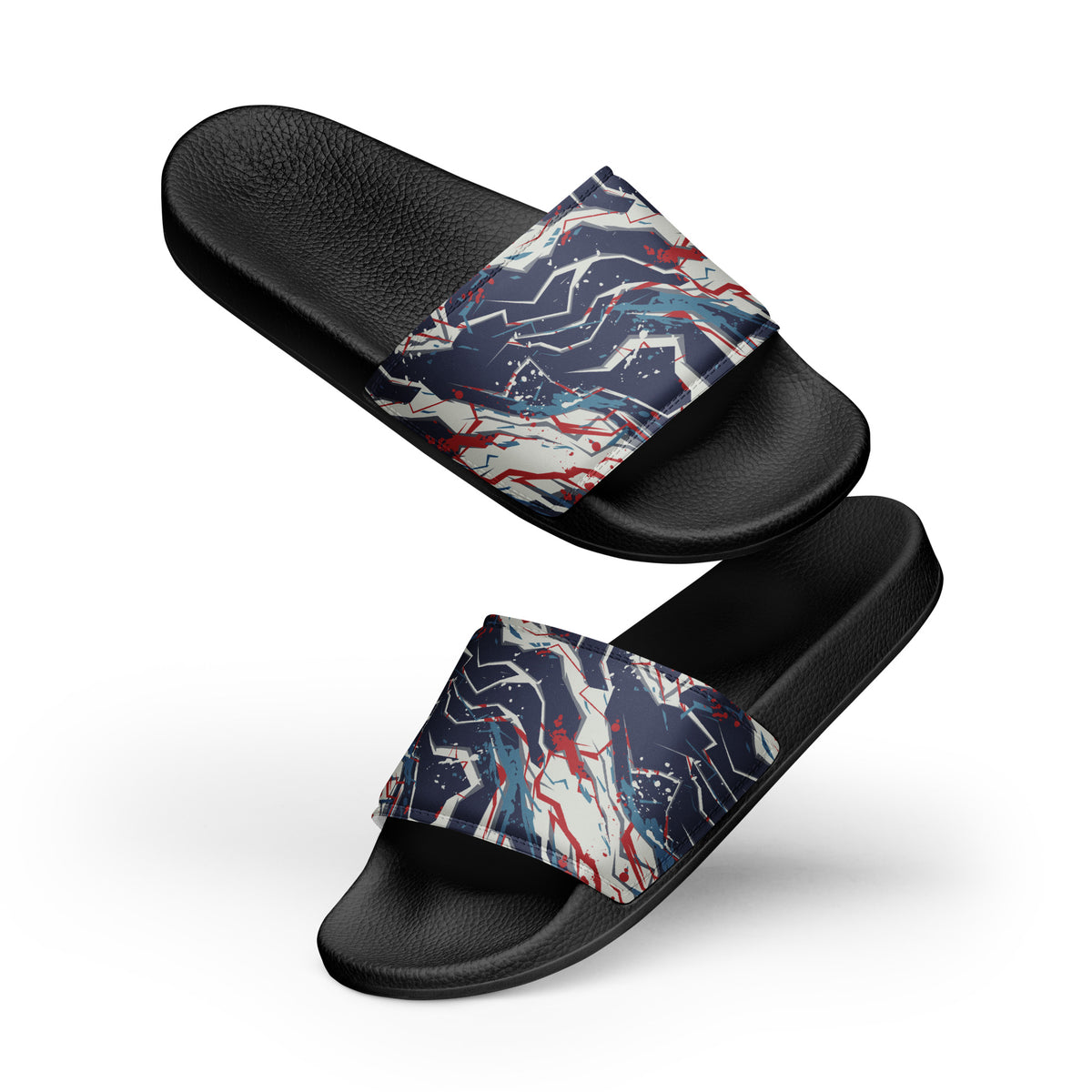 Men’s Abstract Print Slides
