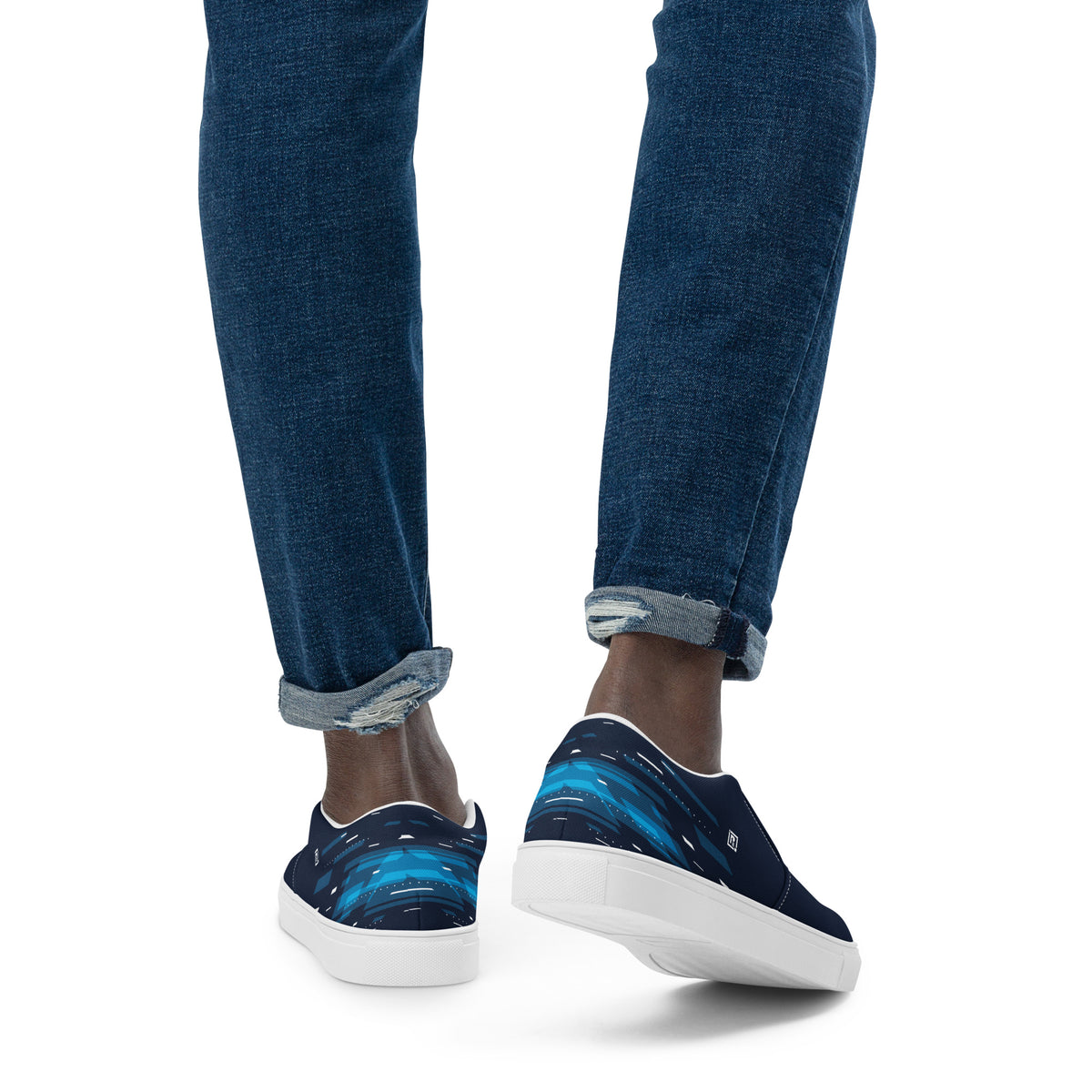 Men's Navy Blue Slip-On Shoes
