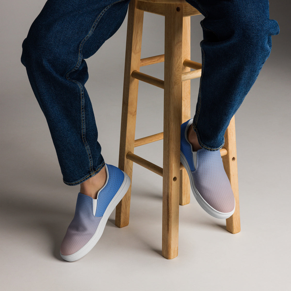 Men's Blue Gradient Slip-On Shoes