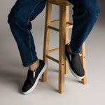 Men's Black Slip-On Shoes
