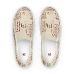 Men's Ancient Script Printed Slip-On Shoes