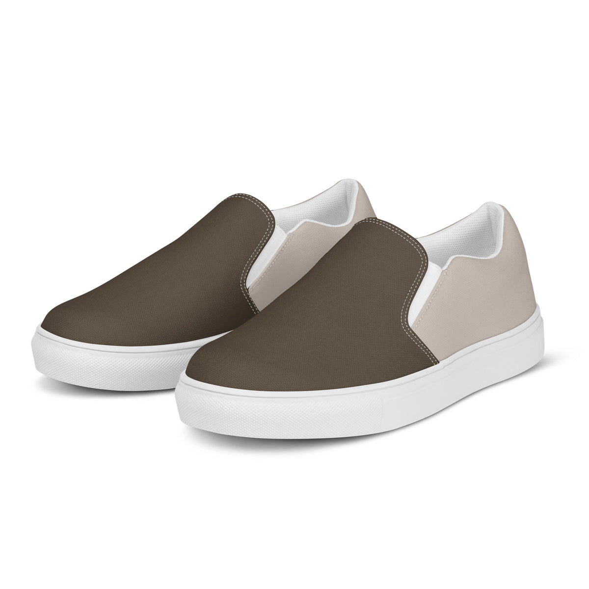 Men's Brown & Beige Slip-On Shoes