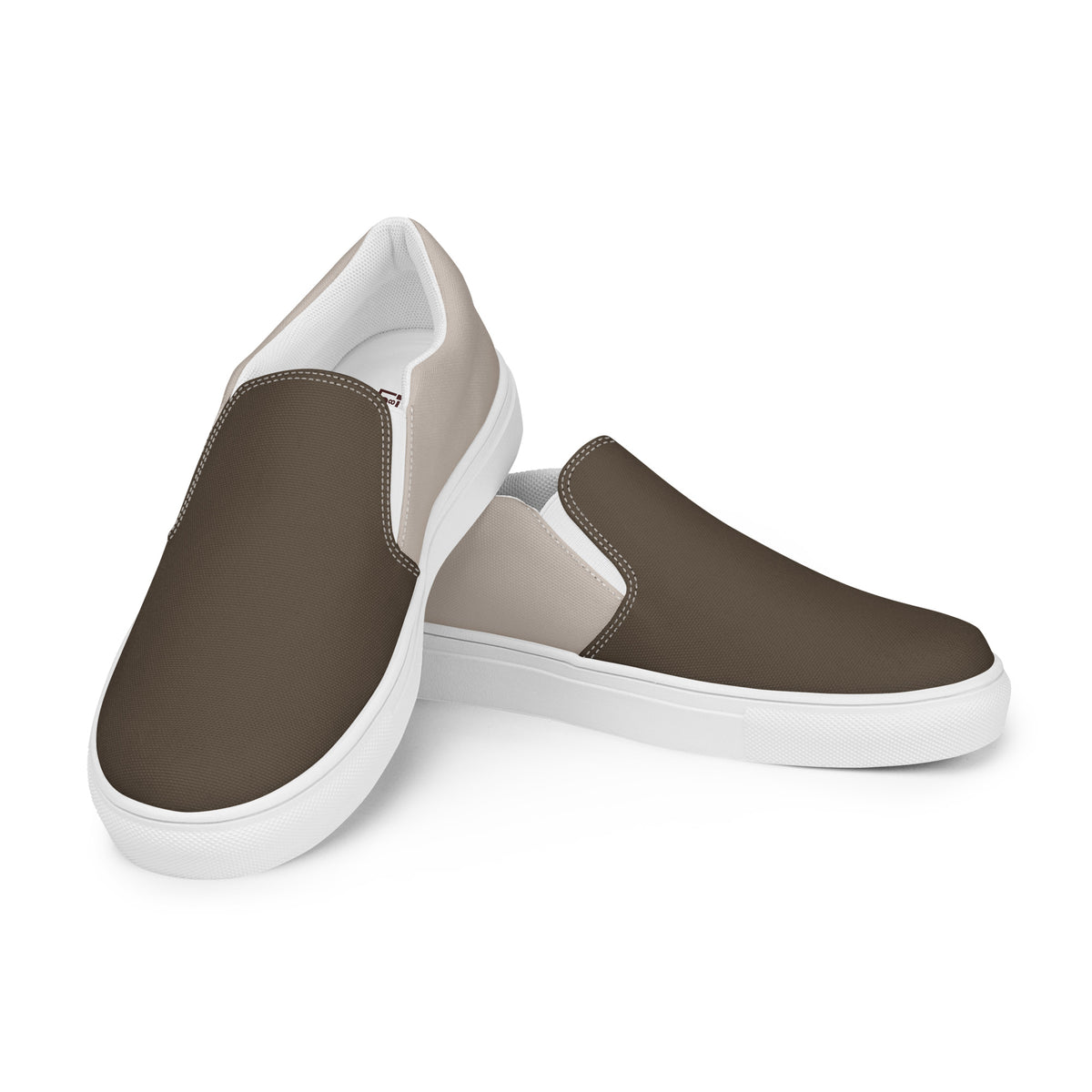 Men's Brown & Beige Slip-On Shoes