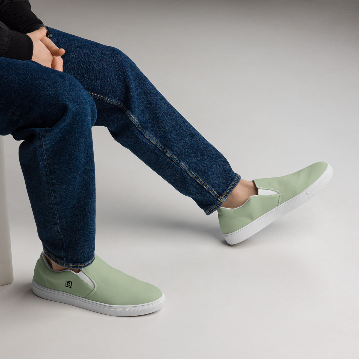 Men's Sage Green Slip-On Shoes