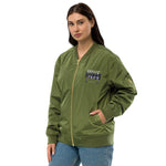 Women's Olive Green Bomber Jacket – ""Move Fast"" Streetwear Edition