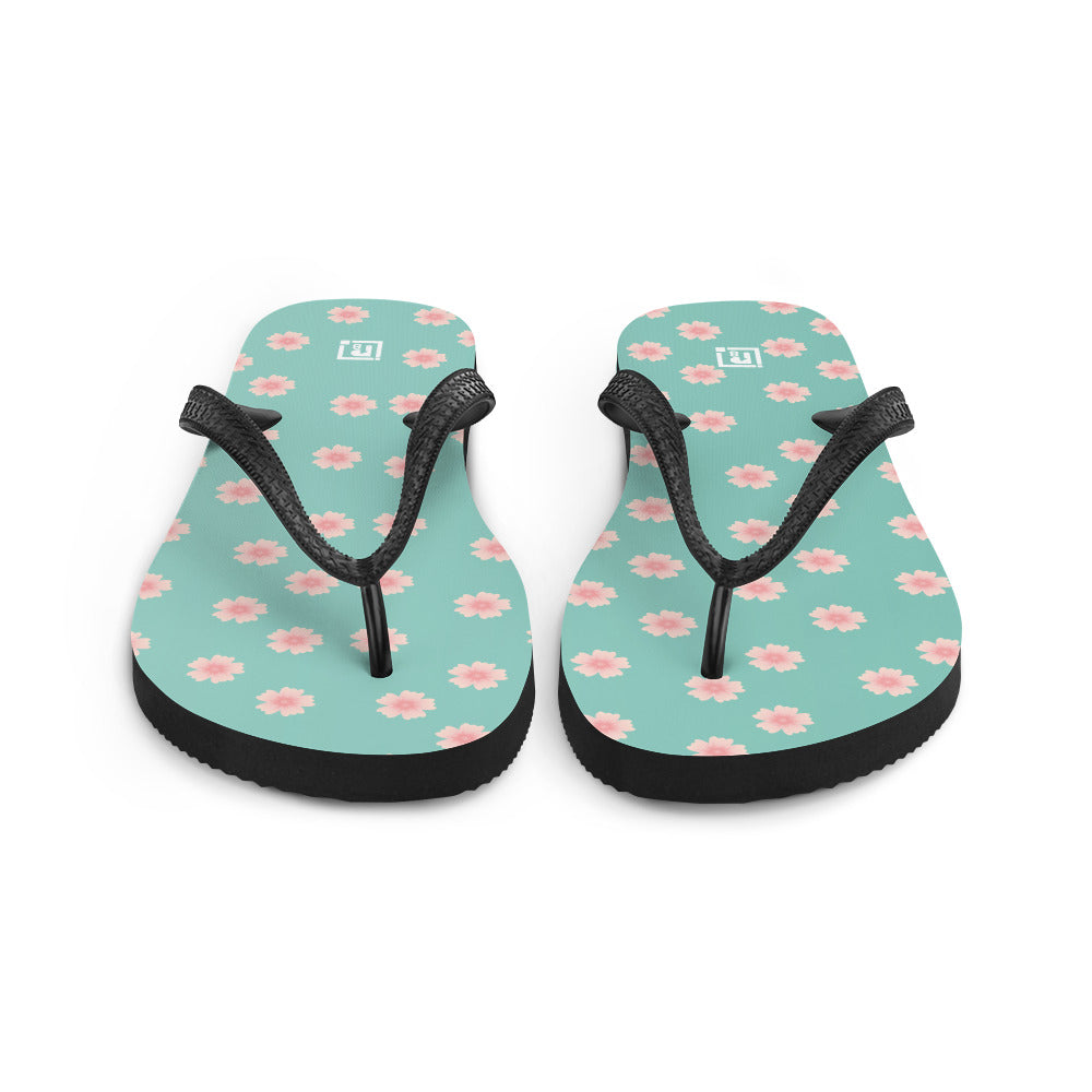 Women's Mint Blossom Flip Flops