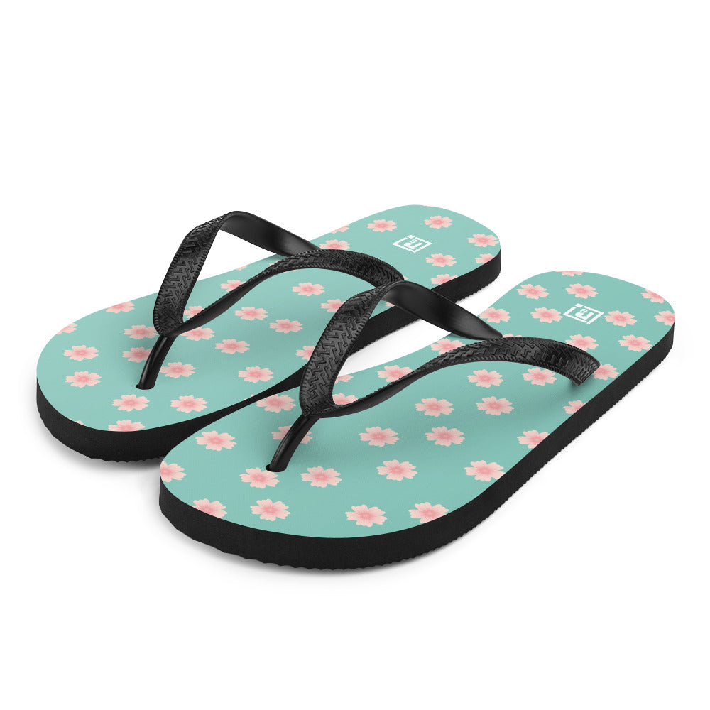 Women's Mint Blossom Flip Flops