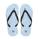 Women's Blue Wave Print Flip Flops