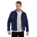 Men’s Classic Dark Blue Denim Jacket – Timeless & Versatile