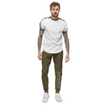 Men’s Olive Green Graphic Jogger Sweatpants