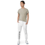 Men’s White Logo Jogger Sweatpants